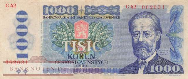 Czechoslovakia - 1.000  Korun (#098a_VF)