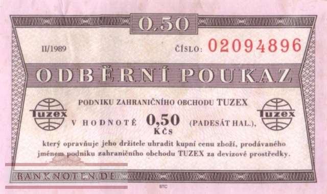 Tschechoslowakei - 0,50  Koruna (#FX63-II_VF)