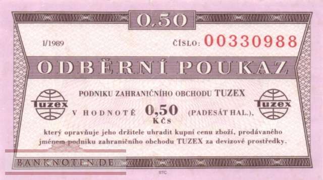 Tschechoslowakei - 0,50  Koruna (#FX63-I_VF)