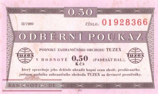 Tschechoslowakei - 0,50  Koruna (#FX63-I_XF)