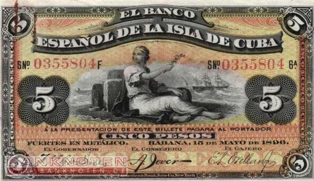 Kuba - 5  Pesos (#048b_XF)