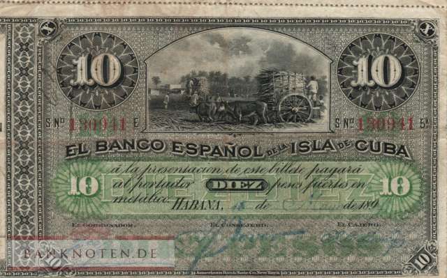 Kuba - 10  Pesos (#049a_VF)