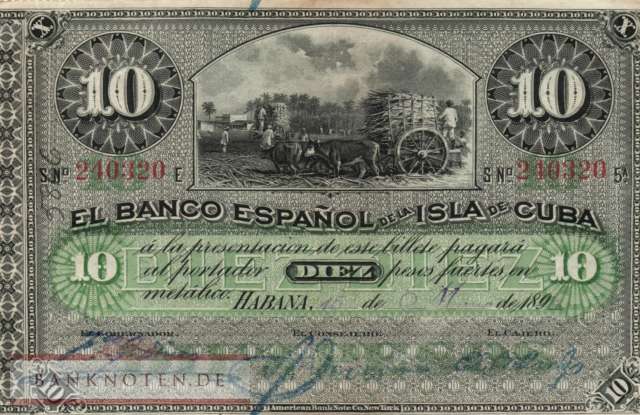 Cuba - 10  Pesos (#049a_XF)