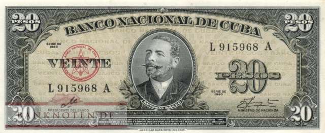 Kuba - 20 Pesos (#080c_UNC)