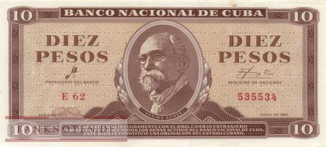Cuba - 10  Pesos (#096a_AU)