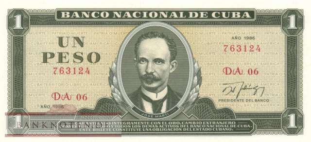 Cuba - 1  Peso (#102c_UNC)