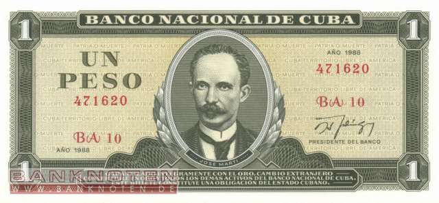 Kuba - 1  Peso (#102d_UNC)