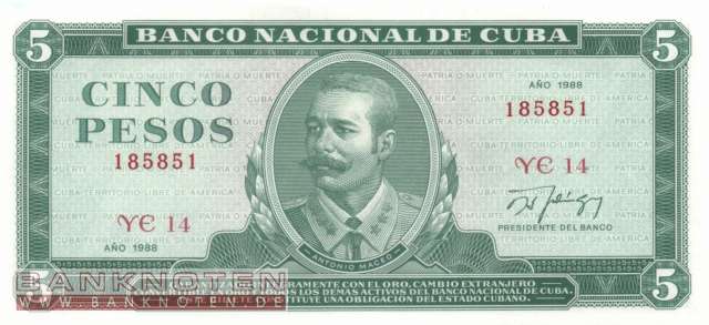 Kuba - 5  Pesos (#103d-88_UNC)