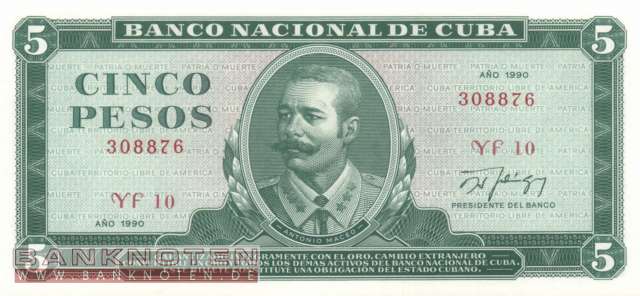 Kuba - 5  Pesos (#103d-90_UNC)