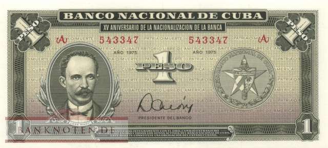 Cuba - 1  Peso (#106a_UNC)
