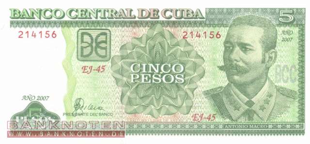 Kuba - 5  Pesos (#116j_UNC)