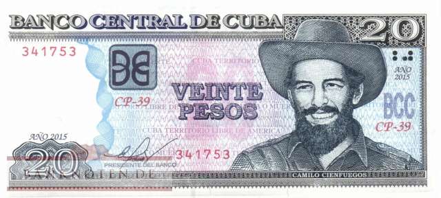 Cuba - 20  Pesos (#122j_UNC)