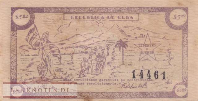 Cuba - Guerilla - 5  Pesos (#917_XF)