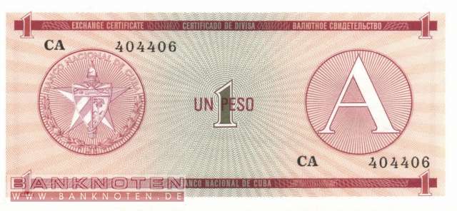 Cuba - 1  Peso (#FX01_UNC)