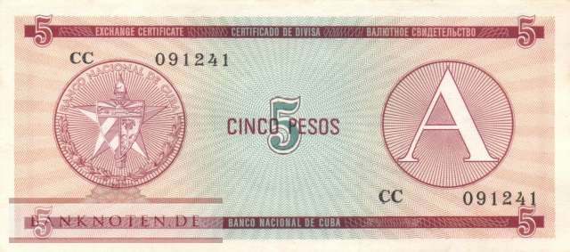 Cuba - 5  Pesos (#FX03_AU)