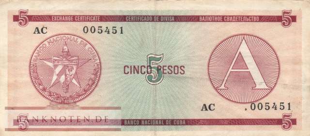 Kuba - 5 Pesos (#FX03_VF)