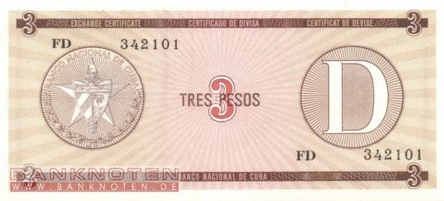 Kuba - 3  Pesos (#FX33_UNC)