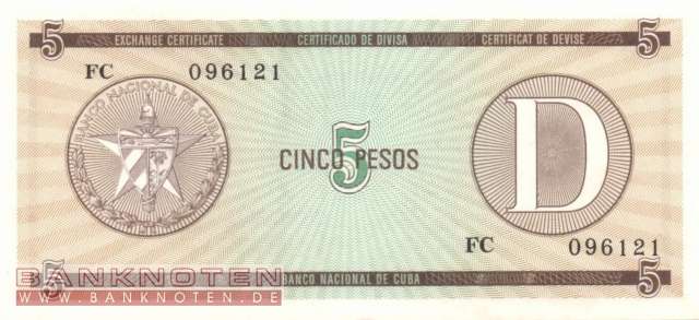 Cuba - 5  Pesos (#FX34_UNC)