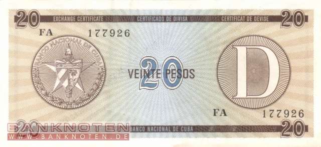 Kuba - 20  Pesos (#FX36_XF)