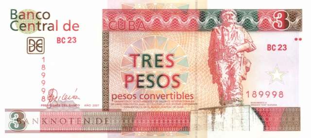 Kuba - 3  Pesos Convertibles (#FX47-07_UNC)