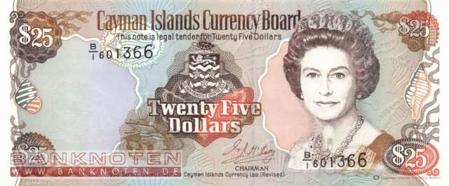 Cayman Islands - 25  Dollars (#019_UNC)