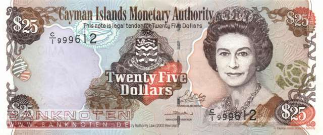 Cayman Islands - 25  Dollars (#031a_UNC)
