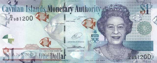 Cayman Islands - 1  Dollar (#038d_UNC)