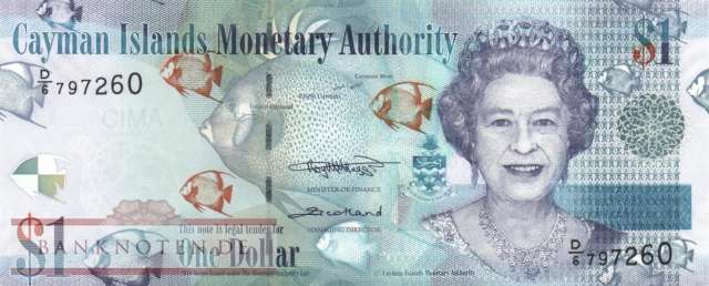 Cayman Islands - 1  Dollar (#038f_UNC)