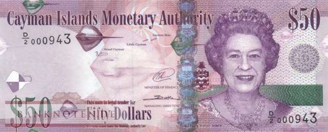 Cayman Islands - 50  Dollars (#042b_UNC)