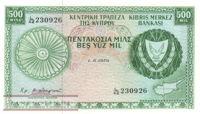Zypern - 500  Mils (#042c-7906_UNC)