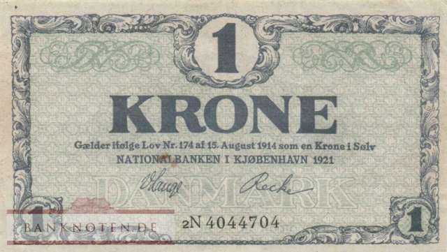 Denmark - 1  Krone (#012g_VF)