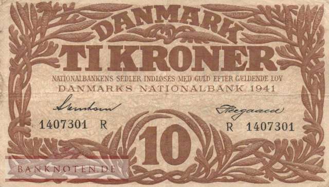 Denmark - 10  Kroner (#031j-4_F)
