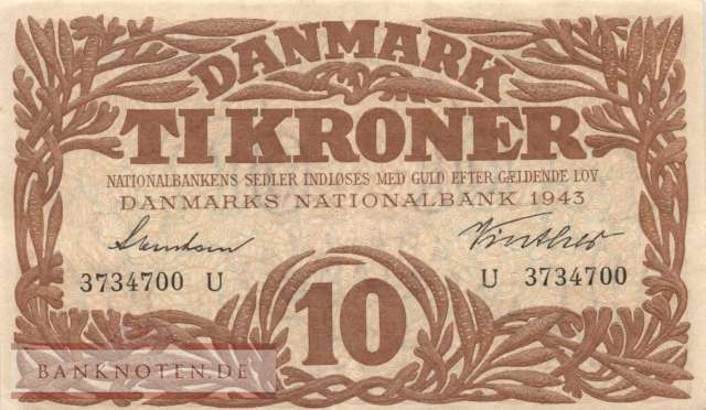 Dänemark - 10  Kroner (#031o-1_XF)