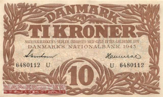 Denmark - 10  Kroner (#031o-4_AU)