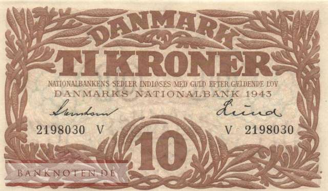 Denmark - 10  Kroner (#031p-1_UNC)