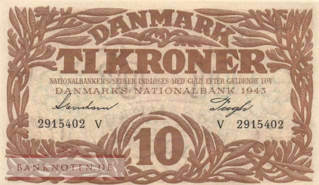 Denmark - 10  Kroner (#031p-7_UNC)