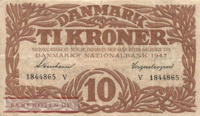 Dänemark - 10  Kroner (#031p-9_VG)