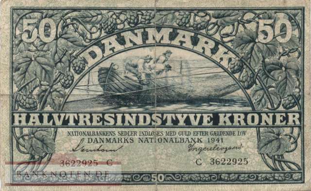 Dänemark - 50  Kroner (#032c-4_VG)