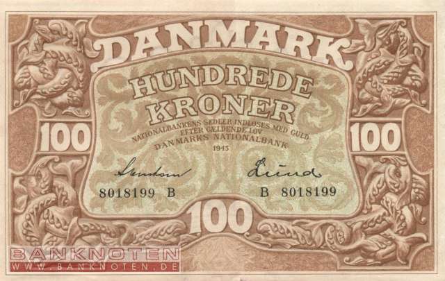 Denmark - 100  Kroner (#033d-1_XF)