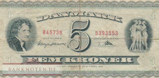 Denmark - 5  Kroner (#042n-2_F)