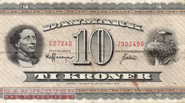 Denmark - 10  Kroner (#044ag-72-1_F)