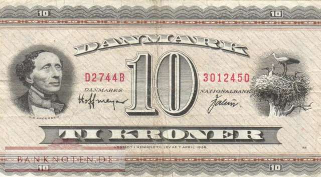 Denmark - 10  Kroner (#044ai-2_F)
