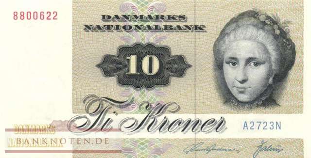 Denmark - 10  Kroner (#048b_UNC)