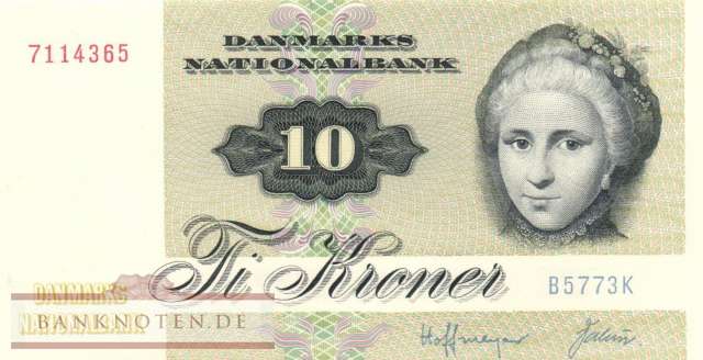 Denmark - 10  Kroner (#048g-U2_UNC)
