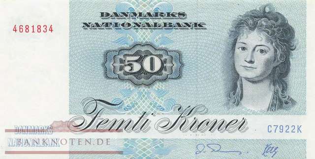 Denmark - 50  Kroner (#050j-92-1_AU)