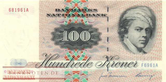 Denmark - 100  Kroner (#054f-U2_UNC)