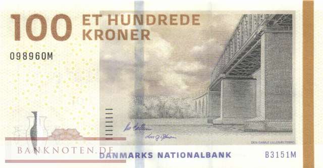 Dänemark - 100  Kroner (#066d-U2_UNC)