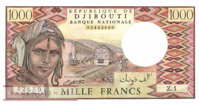 Djibouti - 1.000  Francs (#037b_UNC)