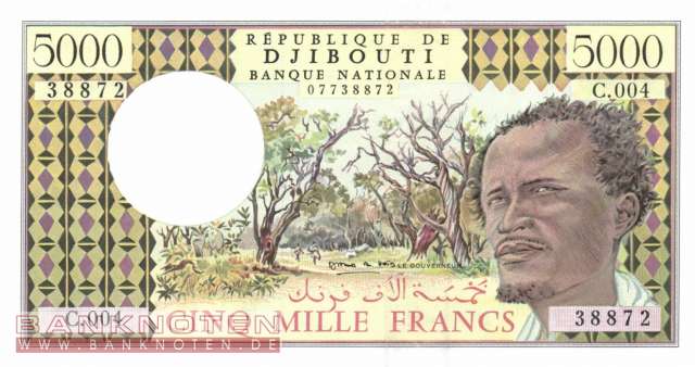 Djibouti - 5.000  Francs (#038d_UNC)