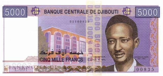 Djibouti - 5.000  Francs (#044a_UNC)